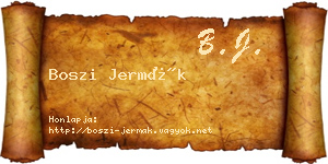 Boszi Jermák névjegykártya